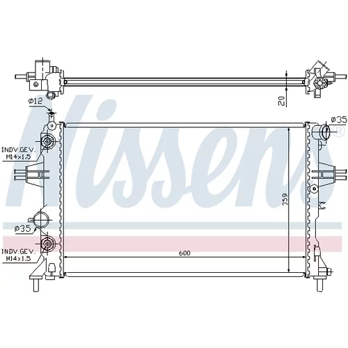 Chladič motora NISSENS 632461 - obr. 4