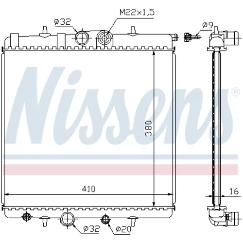 Chladič motora NISSENS 63691 - obr. 5