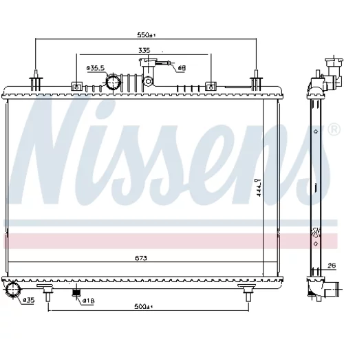 Chladič motora NISSENS 637643 - obr. 5