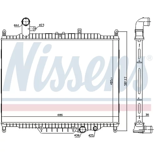 Chladič motora NISSENS 64332 - obr. 4