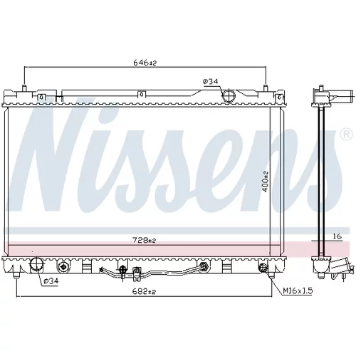 Chladič motora NISSENS 64633 - obr. 4