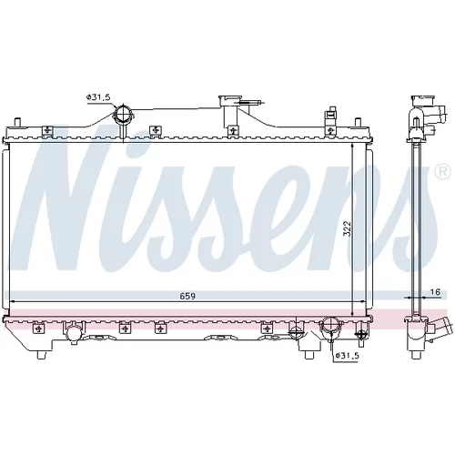 Chladič motora NISSENS 64640A - obr. 5