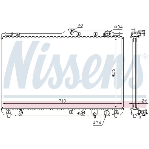 Chladič motora NISSENS 647721 - obr. 4