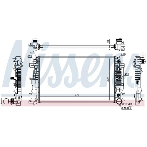 Chladič motora NISSENS 67157A - obr. 5