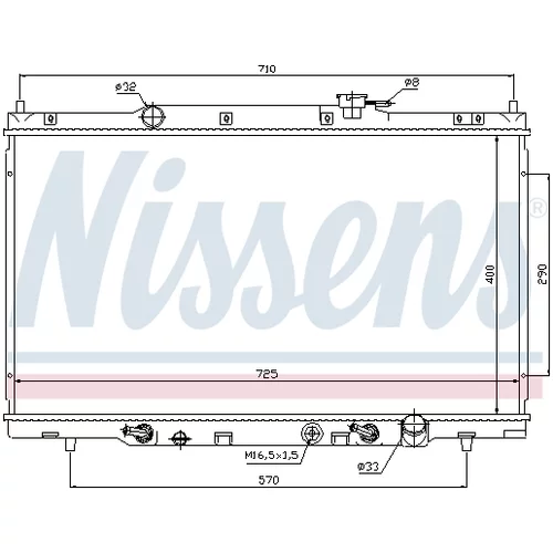 Chladič motora NISSENS 68106 - obr. 6