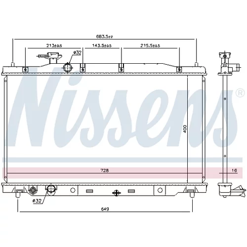 Chladič motora NISSENS 681404 - obr. 4