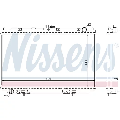 Chladič motora NISSENS 68723 - obr. 4