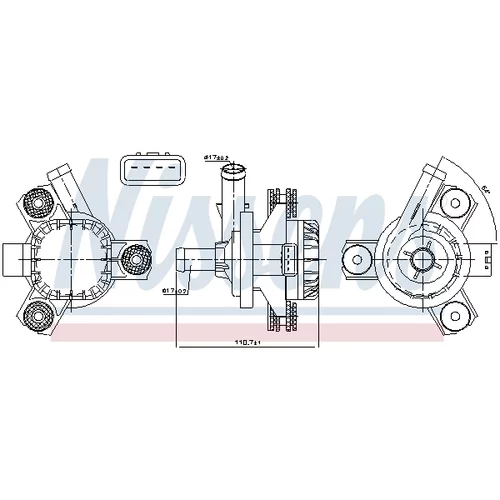 Vodné čerpadlo, chladenie motora NISSENS 831058 - obr. 5