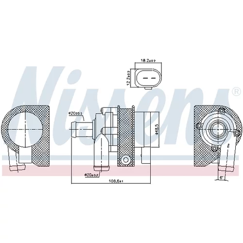 Vodné čerpadlo, chladenie motora NISSENS 831063 - obr. 5