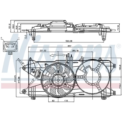 Ventilátor chladenia motora NISSENS 85131 - obr. 6