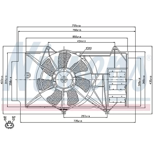 Ventilátor chladenia motora NISSENS 85327 - obr. 5