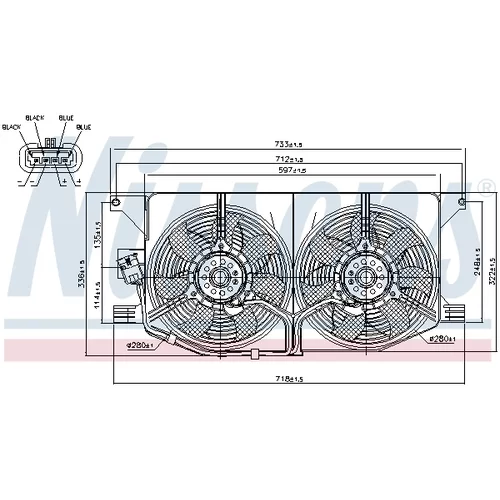 Ventilátor chladenia motora NISSENS 85402 - obr. 5