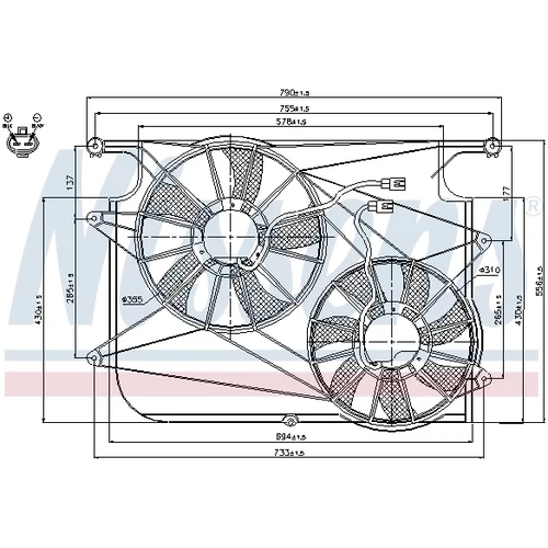 Ventilátor chladenia motora NISSENS 85610 - obr. 5