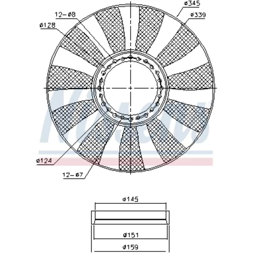 Ventilátor chladenia motora NISSENS 85664 - obr. 4