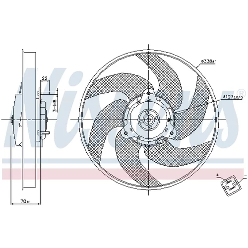 Ventilátor chladenia motora NISSENS 85667 - obr. 5