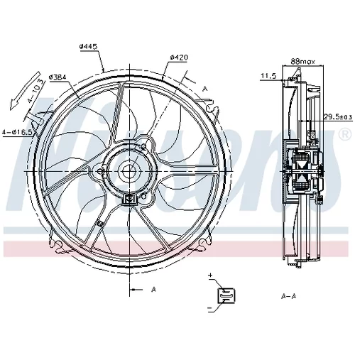 Ventilátor chladenia motora NISSENS 85669 - obr. 5