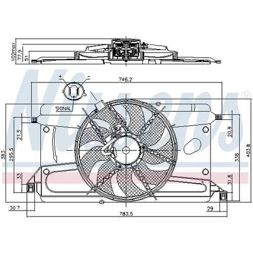 Ventilátor chladenia motora NISSENS 85697 - obr. 5