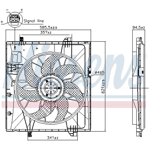 Ventilátor chladenia motora NISSENS 85857 - obr. 5