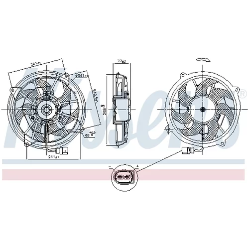 Ventilátor chladenia motora NISSENS 85909 - obr. 5