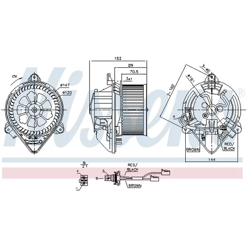 Vnútorný ventilátor NISSENS 87053 - obr. 5