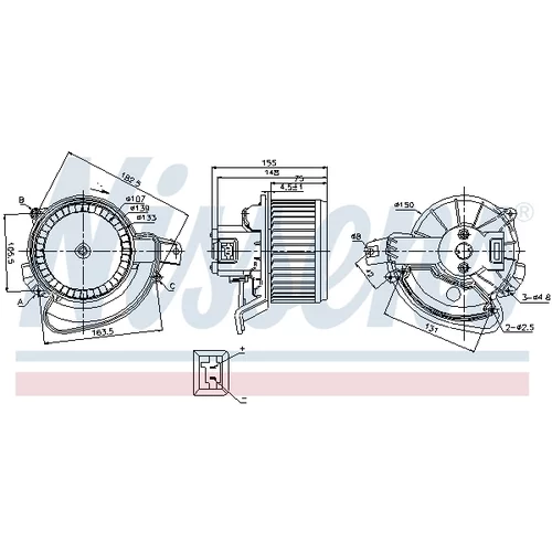 Vnútorný ventilátor NISSENS 87136 - obr. 5