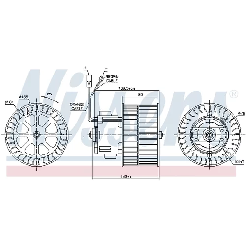 Vnútorný ventilátor NISSENS 87143 - obr. 4