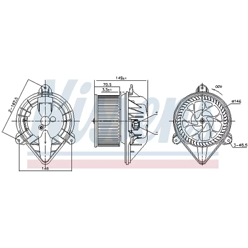 Vnútorný ventilátor NISSENS 87174 - obr. 4