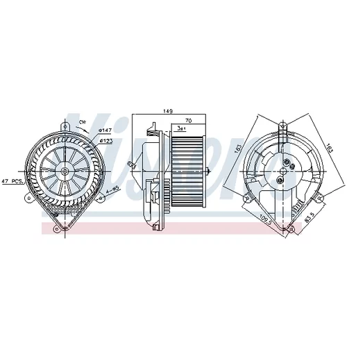 Vnútorný ventilátor NISSENS 87175 - obr. 5