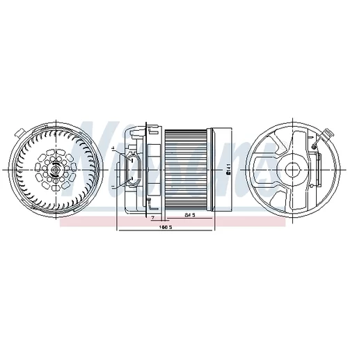 Vnútorný ventilátor NISSENS 87260 - obr. 5