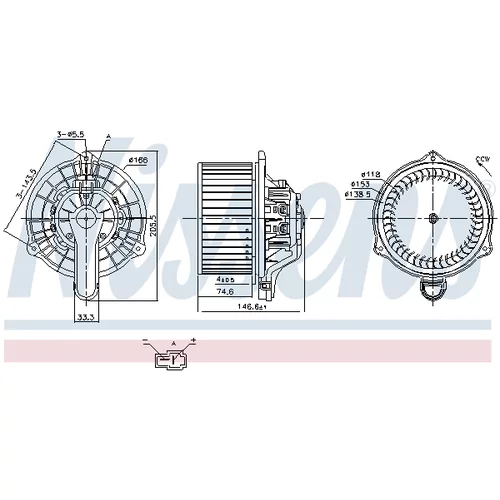 Vnútorný ventilátor NISSENS 87335 - obr. 5