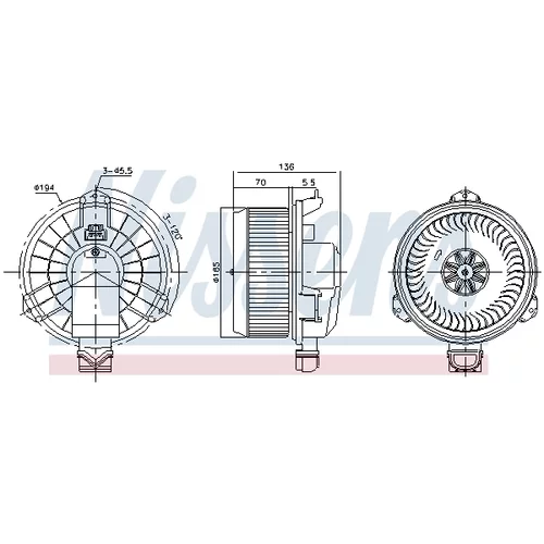 Vnútorný ventilátor NISSENS 87420 - obr. 4