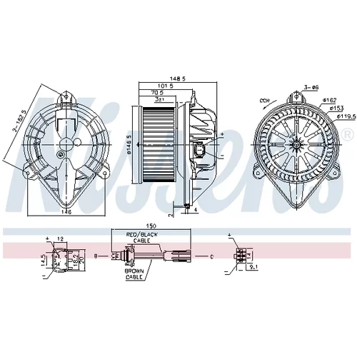 Vnútorný ventilátor NISSENS 87432 - obr. 6