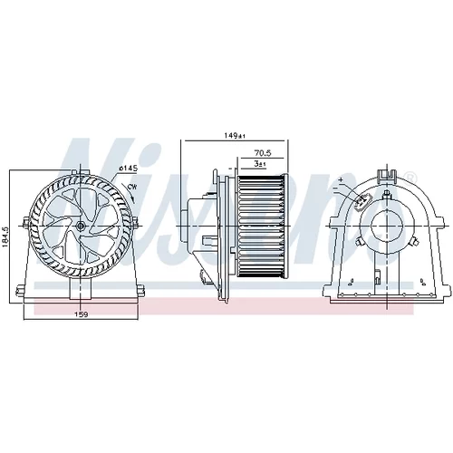 Vnútorný ventilátor NISSENS 87437 - obr. 4