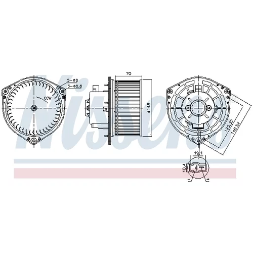 Vnútorný ventilátor NISSENS 87454