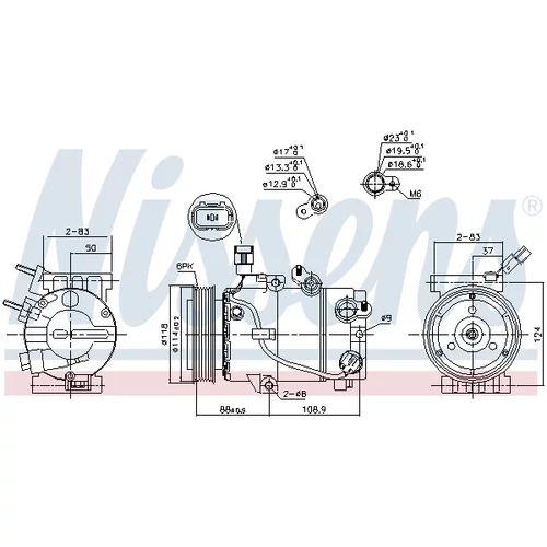 Kompresor klimatizácie NISSENS 890239 - obr. 6
