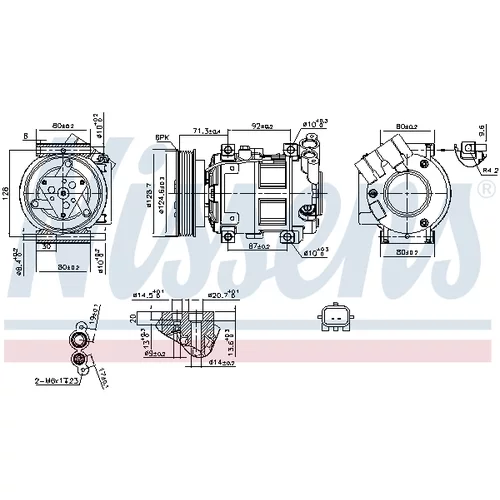 Kompresor klimatizácie NISSENS 890742 - obr. 5