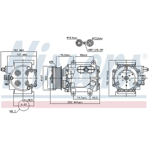 Kompresor klimatizácie NISSENS 89239 - obr. 4