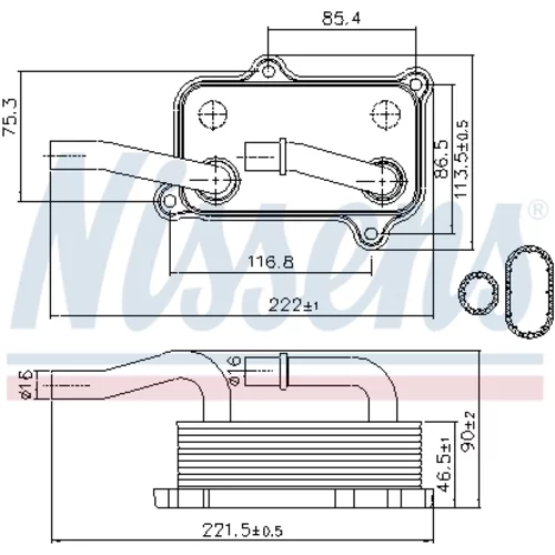 Chladič motorového oleja 90599 /NISSENS/ - obr. 6