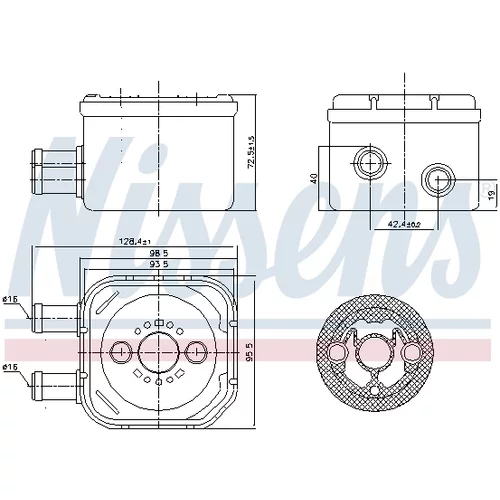 Chladič motorového oleja NISSENS 90652 - obr. 5