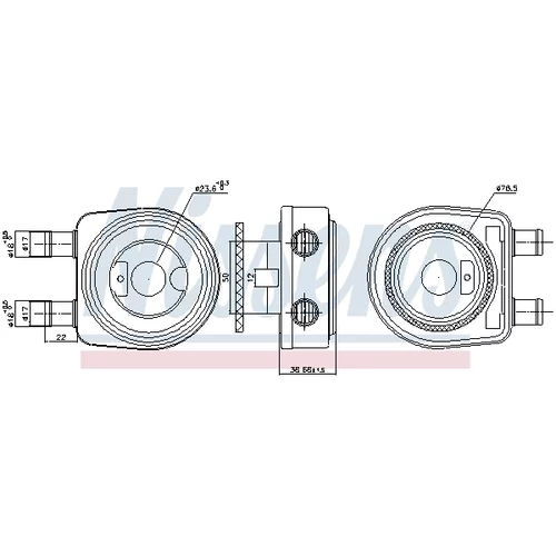 Chladič motorového oleja NISSENS 90780 - obr. 4