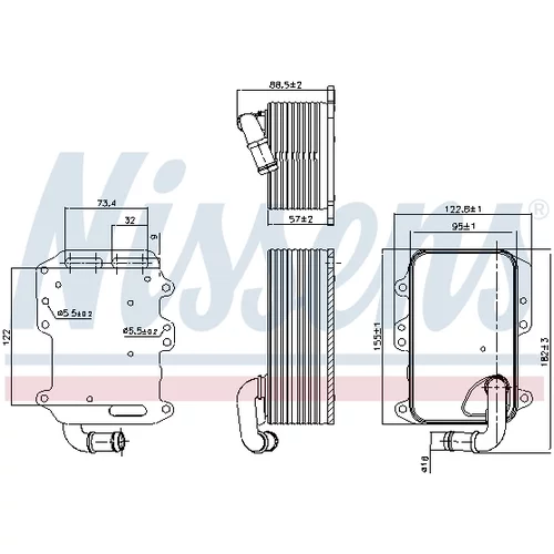 Chladič motorového oleja NISSENS 90807 - obr. 5