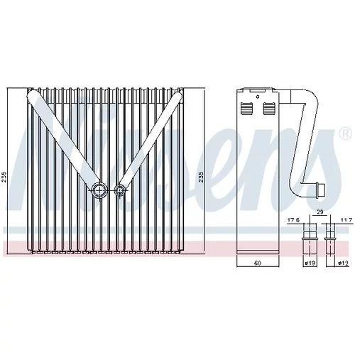 Výparník klimatizácie NISSENS 92234 - obr. 4