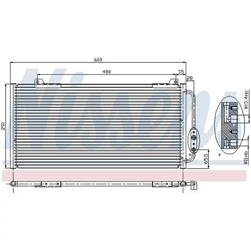 Kondenzátor klimatizácie NISSENS 94255 - obr. 7