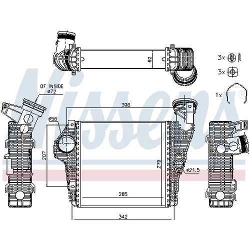 Chladič plniaceho vzduchu 961426 /NISSENS/ - obr. 5