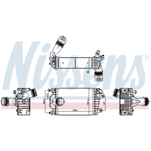 Chladič plniaceho vzduchu NISSENS 961602 - obr. 4