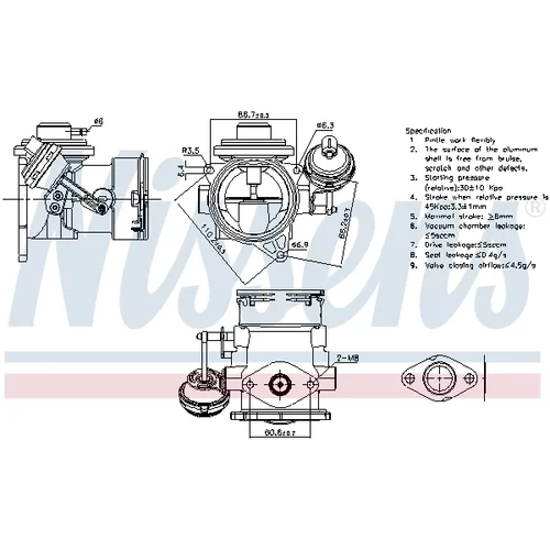 EGR ventil NISSENS 98297 - obr. 5