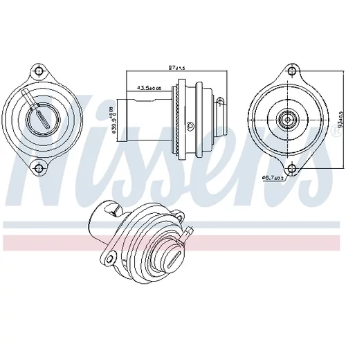 EGR ventil 98411 /NISSENS/ - obr. 4