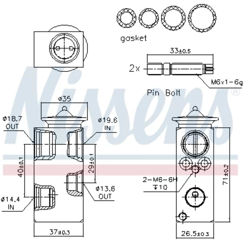 Expanzný ventil klimatizácie NISSENS 999241 - obr. 5