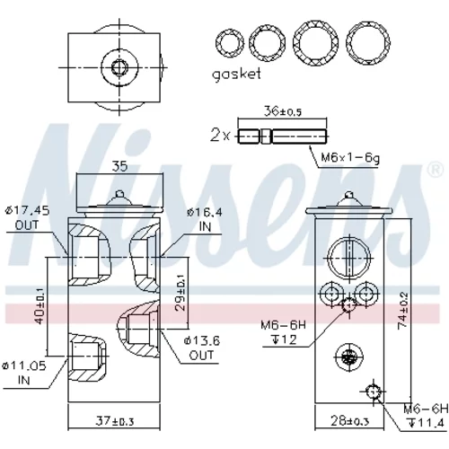 Expanzný ventil klimatizácie NISSENS 999292 - obr. 5