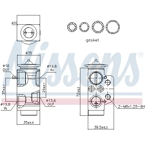 Expanzný ventil klimatizácie NISSENS 999317 - obr. 5